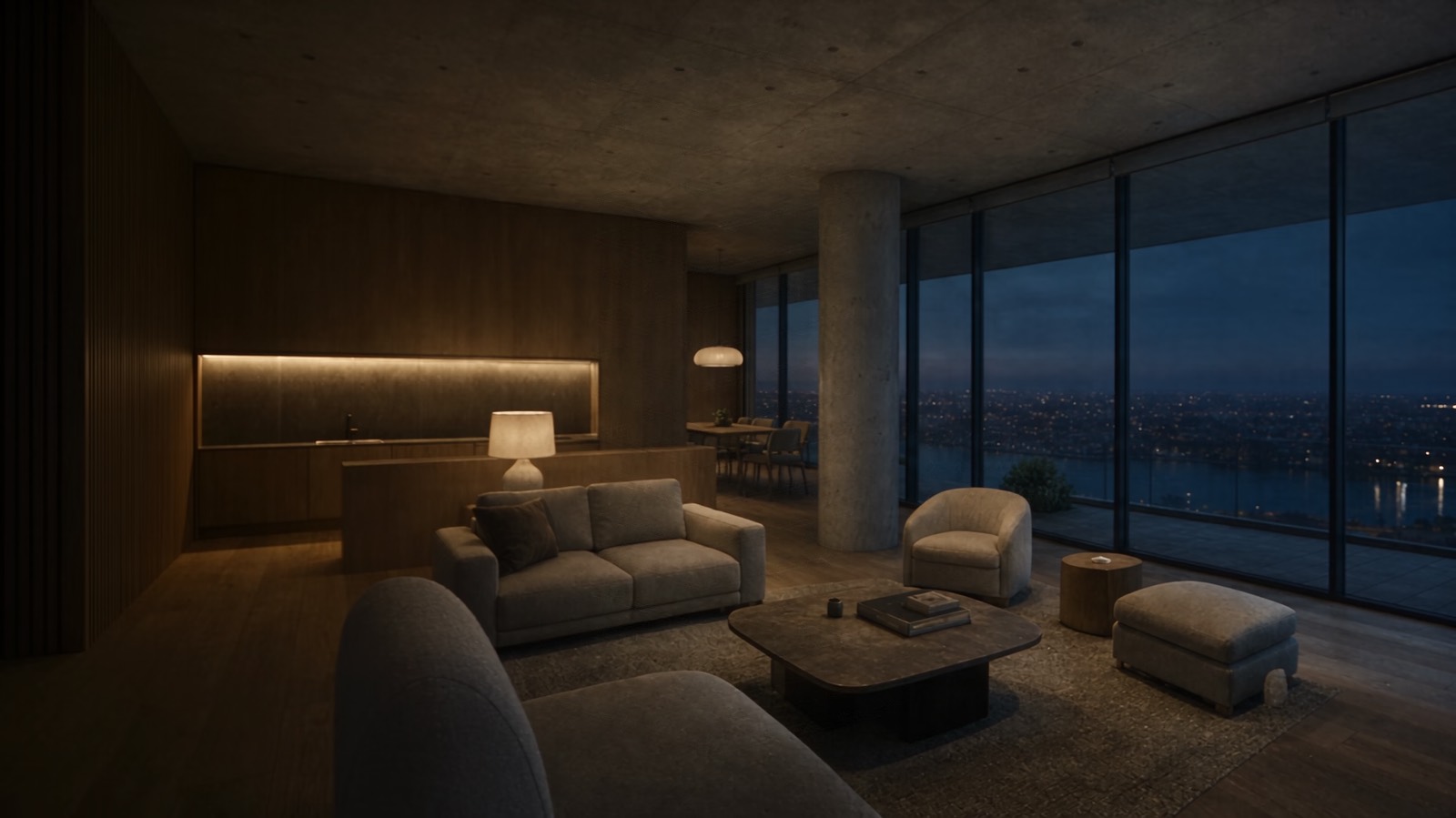 Fotograma del film de Solara: interior al atardecer