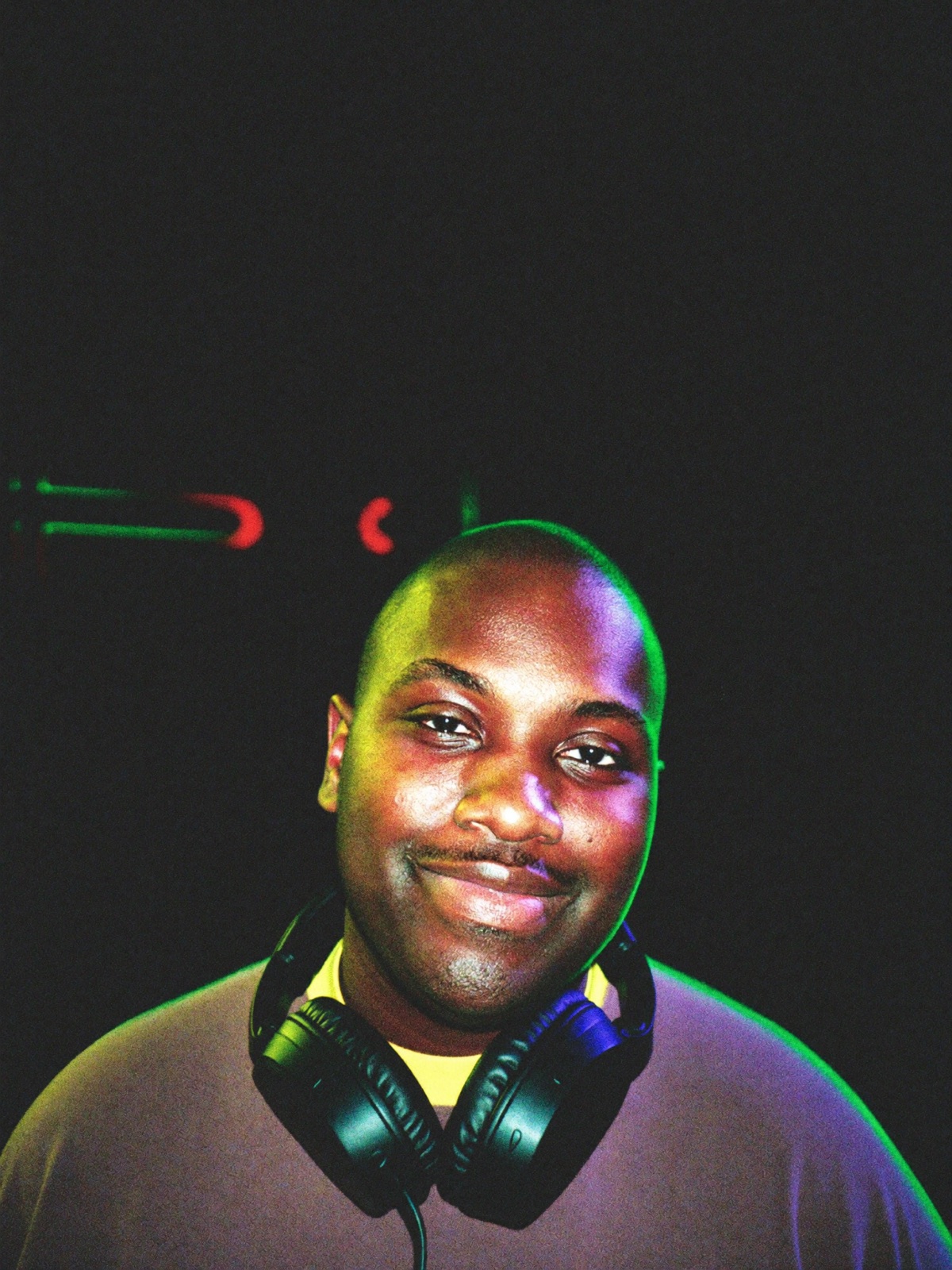 Portrait of a DJ with headphones