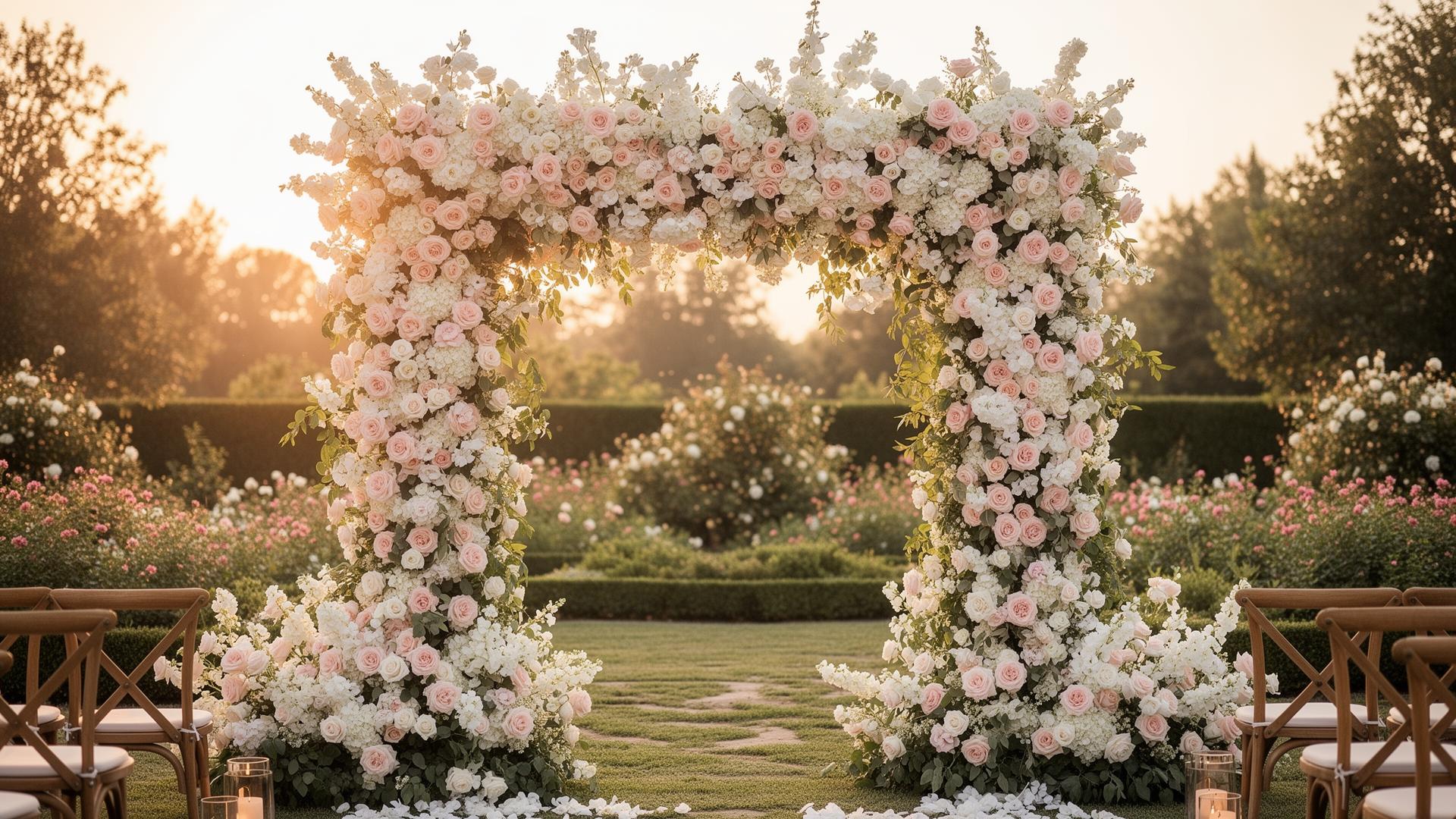 Ceremonia con arco floral